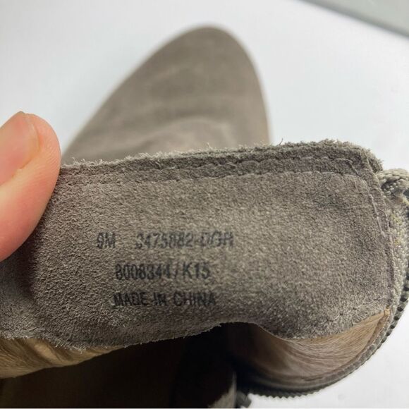 Frye Ray Belted STO Grey Suede Bootie Triple Buckle 9 M Boho Western Boots - Picture 14 of 16